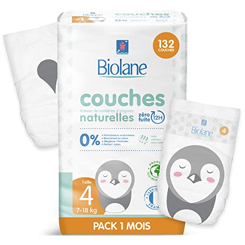 Biolane - Pañales Jumbo tamaño 4, 3 x 44 piezas para un total de 132 pañales