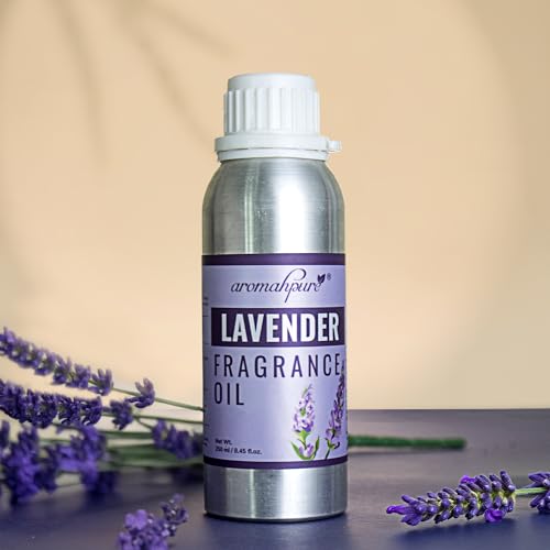 Image of Aromahpure Lavender Aroma Oil | 250ml Undiluted & Natural | Long-Lasting Scent for Aromatherapy, Candle & Soap Making, Diffusers, Room Freshener, Humidifier, Bathroom Revitalizer & Home Essentials