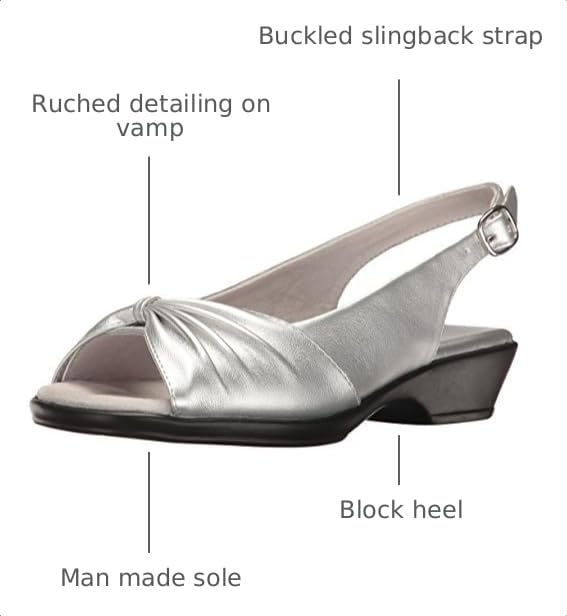 Easy Street Women's Fantasia Heeled Sandal, Silver, 6 N US - image 2