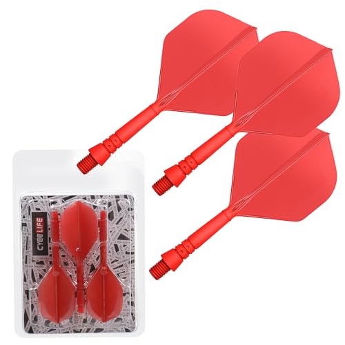 CyeeLife Dartschäfte und Dart Flights aus einem Stück Dartpfeile Zubehör Dart shafts und Flights,Dart zubehör,3er-Set (Rot-2BA) CyeeLife Dartschäfte und Dart Flights aus einem Stück Dartpfeile Zubehör Dart shafts und Flights,Dart zubehör,3er-Set (Rot-2BA)