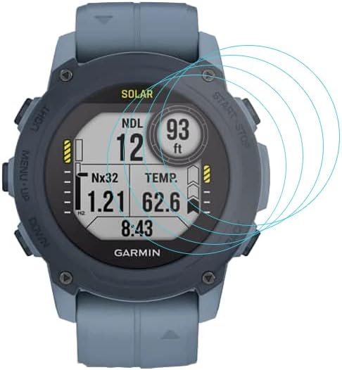 4 pack screen protector compatible with garmin descent g1 solarfull coverage anti bubble clear film
