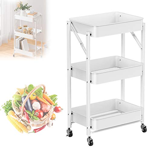 Duschkopf Küche Servierwagen Multifunktionales Küchenwagen Klappbar 3 Ebenen Cover