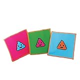 WHOOSH! AWESOME CLOTHS - Antimicrobial Microfiber Cleaning Cloths - POO SERIES (Colors may vary)