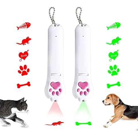 Juguetes LED para Gatos con 5 Patrones y Control de luz púrpura Cover