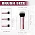 Mini Multitask Face Brush Set (3 Pack) Travel Makeup Brushes for Blush, Bronzer & Setting Powder, Vegan, Cruelty-Free Synthetic Bristles