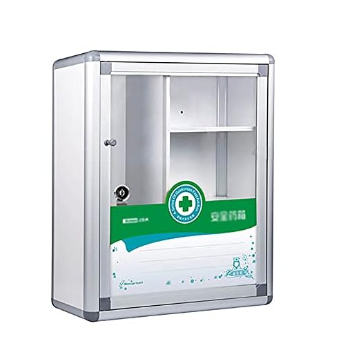 Wall Mount Medicine Cabinet Portable Family First Aid Box with Clear Glass Door Emergency Medicine Box for Emergencies at Home,School,Office and Outdoor