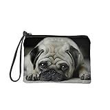 Bulldog Bank Bag Zippered Cash Bag with Wrist Strap, Deposit Bag, Tool Pouch Bank Deposit Bag with Lanyard, Pencil Pouch, Coin Bag, Zipper Pouch