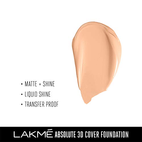 Lakmé Absolute 3D Cover Foundation, Cool Ivory, 15 ml - Image 3