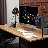 FREEAMG Set of 2 Desktop Clamp Speaker Stands with Height Adjustable, Clamp-on Speaker Stand with Adjustable Tilt Angle Tray of 0-12°, Studio Monitor Stand for Bookshelf Monitor Speakers(Black) #5