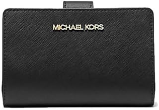 [Michael Kors] [マイケルコース] 財布 レディース 2つ折り アウトレット 折財布 コンパクト レザー 革 ブランド ミディアム JET SET TRAVEL MD [並行輸入品] (ブラック)