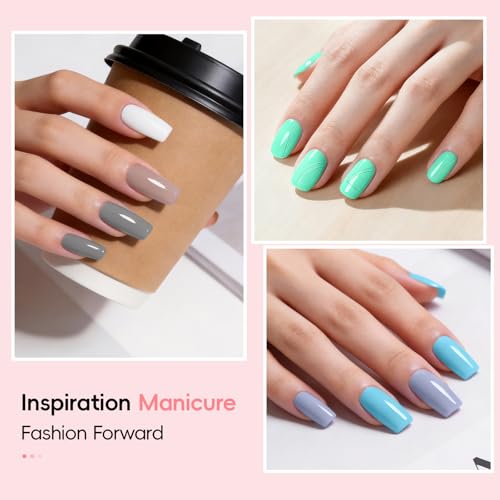 COSCELIA 40Pcs Kit Uñas Semipermanentes Completo con Lampara UV Torno para Uñas, 35 Colores Pintauñas Semipermanentes Rojo Negro Blanco 5pcs Base y Top Coat Kit Manicura con Herramientas - imagen 4