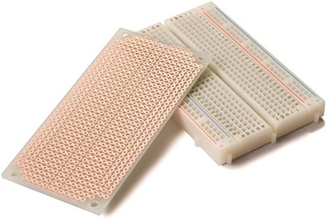 BB400 Solderless Plug-in BreadBoard Plus SB404 Solderable PC BreadBoard, 400 Connection Points, with Matching breadboard Pattern