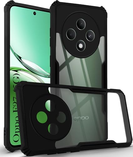 Image of Jkobi Back Cover Case for Oppo F27 5G (Shockproof with Polycarbonate Clear Panel | Professional Black)