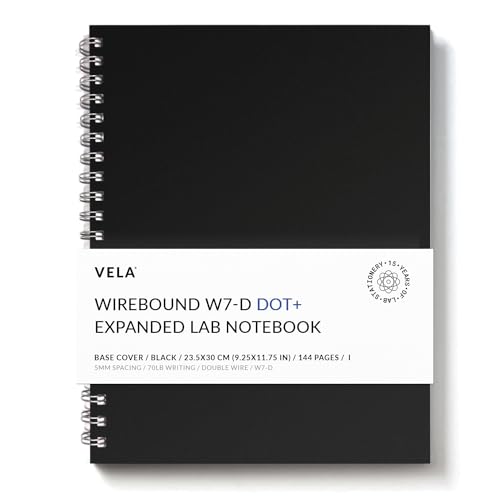 Cahier de laboratoire à spirales Vela Advanced, papier 105 g/m² et nylon