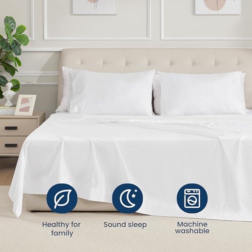 sunflower Extra Deep Queen Sheet Sets 100% Cotton Sateen, Powder Dots by sunflower - Used condition - Image 7