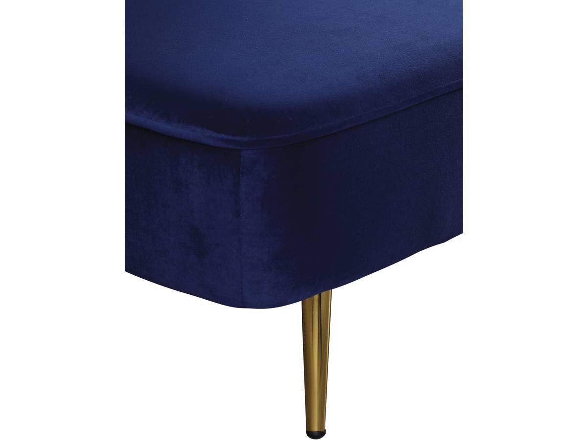 Habitat et Jardin Canapé Clic Clac en Velours James - 180 x 83 x 75 cm - 3 Places - Bleu foncé