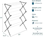 Honey-Can-Do DRY-09065 Collapsible Clothes Drying Rack Steel,White / Siver