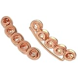 Rose Gold Plated Ear Climber Earrings, 925 Sterling Silver, Warm Finish, Hypoallergenic Elegant Design - Handmade by Emmanuela