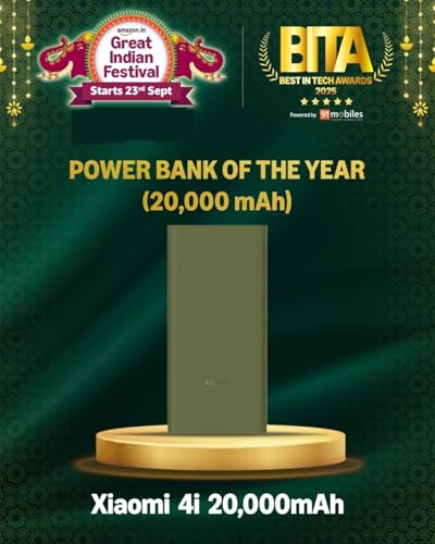 Image of Xiaomi Power Bank 4i 20000mAh 33W Super Fast Charging PD |Smart 12 Layer Protection|Type C Input & Output|Triple Output Ports|Supports Android,Apple, Tablets, Earbuds,Watch(MI Powerbank),Green