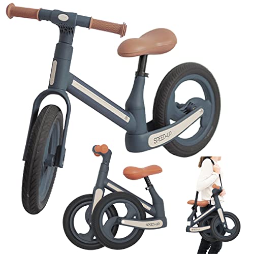 Olmitos – Bicicleta de Equilibrio Plegable para niño Speed-Up - Desde 2 hasta 6 años – Manillar y sillín Ajustable sin Pedales para Aprender – Incluye asa de Transporte (Stellar)