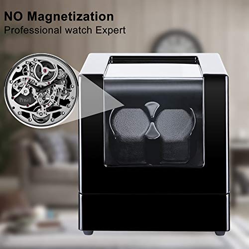 Kalawen Doulble Watch Winder for 2 Automatic Watches with 5 Rotation Mode Setting, Super Quiet Motor, Adjustable Watch Pillow for Men’s and Lady’s Automatic Watches - Thumbnail 7