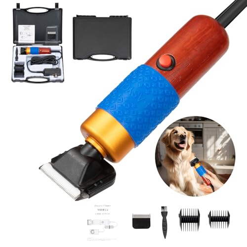 JAYGOVAN Sheep Clippers 36W,Animal Shearing Machine, Farm Livestock Grooming Kit with Replaceable Blade,2 Guide Comb,Low Noise Horse Trimmer Shaver Kit,Heavy Duty Electric Clippers for Animals