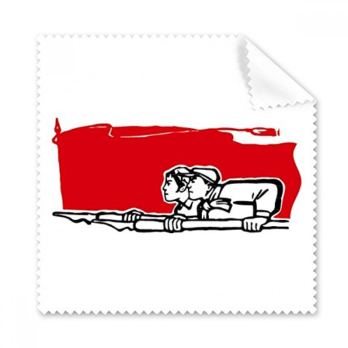 Téléphone écran nettoyeur en tissu pour le bureau et la maison motif rouge original