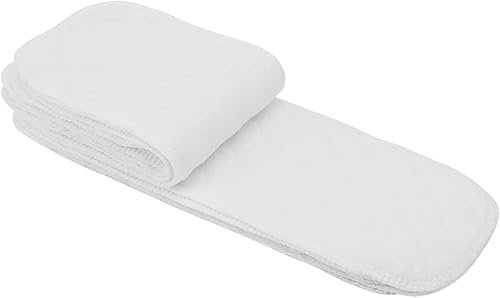 Miniatura 9 de Pañal de tela para bebé, 10 piezas suave y transpirable de algodón moderno de tela para pañales insertos (inserción de 6 capas)