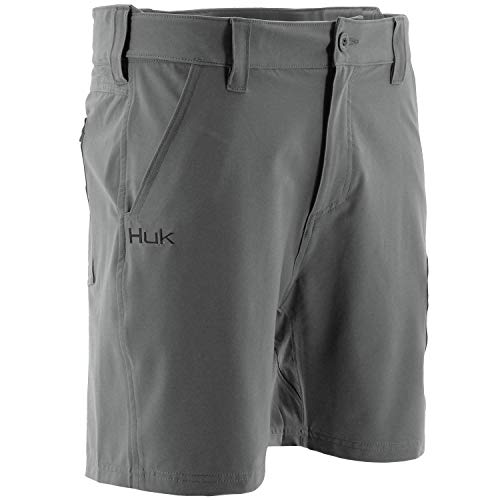 HUK Next Level 7' Short | Quick-drying Performance Shorts, Charcoal, 2X-Large