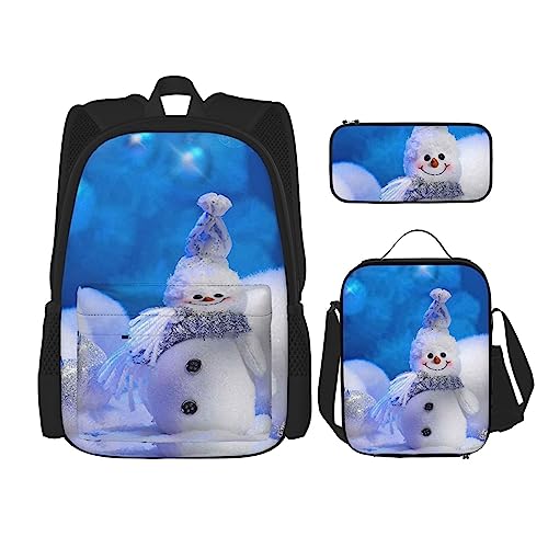 Sac à dos bonhomme de neige pour ne plus oublier votre repas en voyage noir