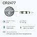 Enegitech CR2477 Lithium Button Battery Coin 2477 3V Button Cell​​ for Wall Clocks, Hygrometers, Electronic Scales, Smart Meters, Compatible with Ecobee Smart Sensor Coin Cell (6 Pack)