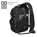 Lemubeane Tactical Sling Bag Backpack Military Rover Shoulder Sling Pack EDC Molle Range Bag Crossbody Chest Pack (Black)