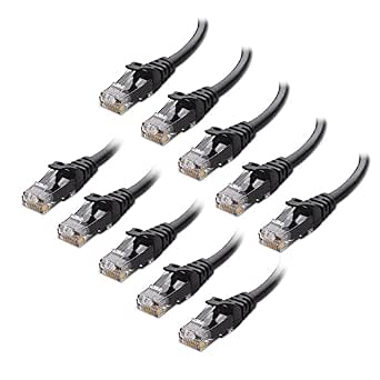 Cable Matters 10-Pack 10Gbps Snagless Short Cat6 Ethernet Cable 1.5m