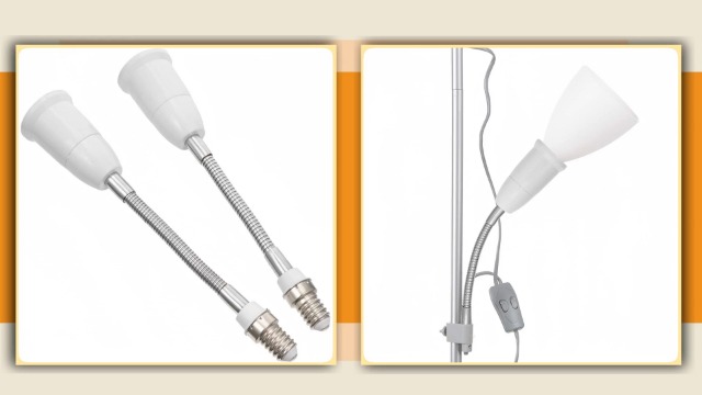 NWpangu E27 Portalampada Extension, E27 Prolunga Per Presa Lampada, Estensione Della Lampadina, Adattatore Per Portalampada, 2PCS (Bianco - 4