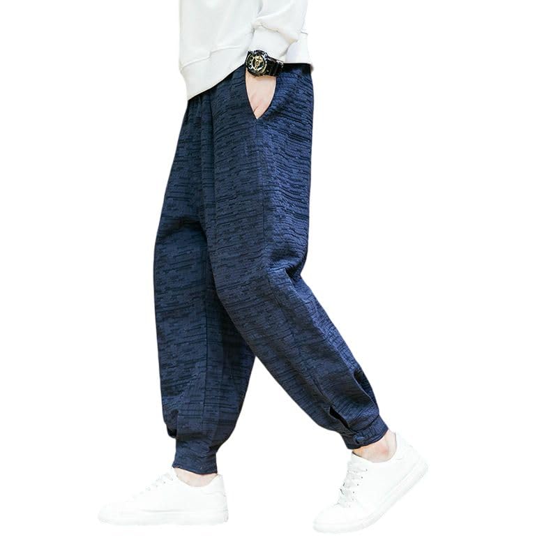 Jogging coton lin homme ample contre l'inconfort quotidien - 3
