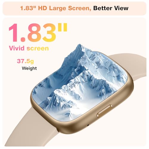 Smart Watch for Women Men, Alexa Built-in, 1.83" HD Touchscreen Fitness Tracker with Bluetooth Calling, Fitness Watch with Sleep Monitor, 100+ Sports Modes, IP68 Waterproof Smartwatch for Android iOS - Image 5