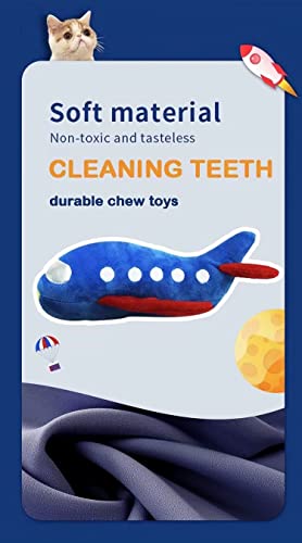 Squeaky Dog Chew Toys, Durable Airplane Plush Dog Toys, Cute Soft Dog Toys For Teeth Cleaning, Stuffed Dog Toys For Small, Medium, Large Dogs #TOP3