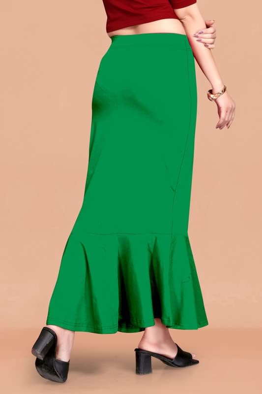 Aashita Creations Soft Comfy Flare Petticoat for Women, Shapewear dress (Green)