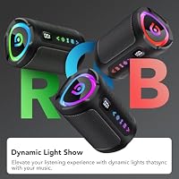 aowoka Bluetooth Speaker, 2026 Portable Wireless Speakers with Led Light, Bluetooth 5.4, 15H Playtime, Enhanced Bass, IPX7 Waterproof, Outdoor Speaker for Travel, Sport, Party, Biking. — image 7