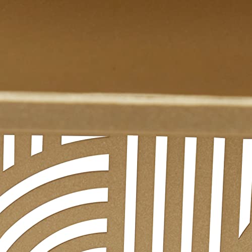 Cosmoliving By Cosmopolitan Metal Arched 3 Shelf Wall Shelf, 16" X 6" X 24", Gold #TOP6