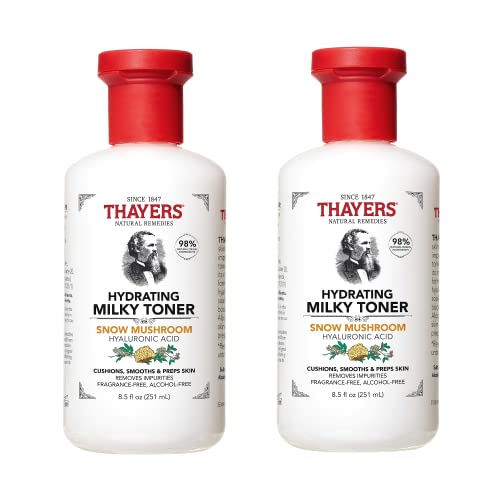 THAYERS Milky Face Toner Skin Care with Snow Mushroom Tremella and Hyaluronic Acid, Natural Gentle Facial Toner, for Dry and Sensitive Skin, 355mL