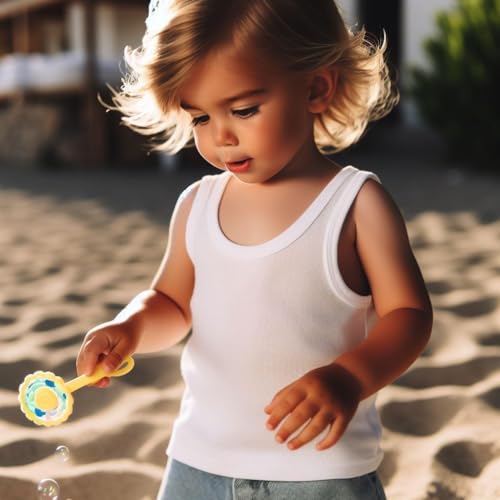 Baby Cotton Sleeveless Undershirt, Unisex Tanktop for Newborn, Infant and Toddler, White2