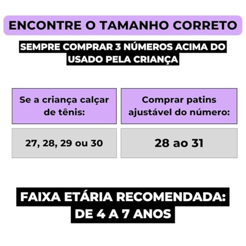Patins Infantil 2 em 1 Inline Triline Glumi Tamanhos Ajustáveis (Sereia, 28-31)