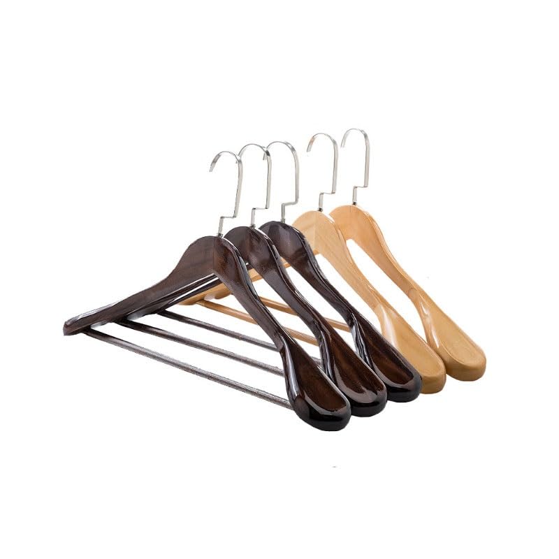 Perchero sin Costuras con Hombros Anchos, Ropa de Hotel, hogar, Soporte for Adultos, Madera Maciza