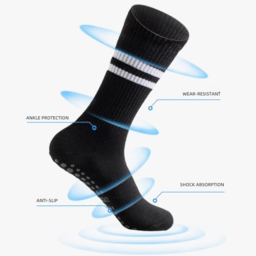 Image of Pilates Socks with Grips for Women Yoga Socks Barre Socks Non Slip Socks 2 packs