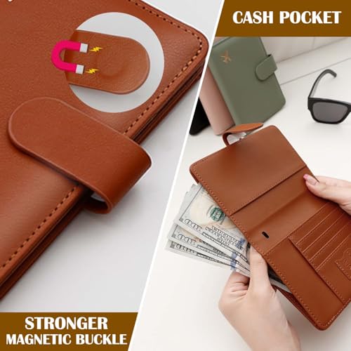Image of Melsbrinna Rfid Passport Holder for Travel women /Men Set Travel Suitcase Tag, Cute Passport Wallet Rfid Blocking Card Slots, Rfid Passport Cover /CaseTravel Wallet, new black, 0.9 x 5.7 x 4.6 inches