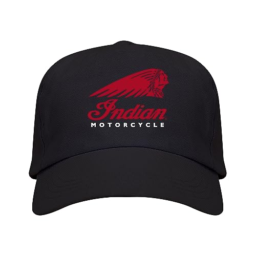 Genérico Casquette noire avec logo Indian Motorcycle pour homme