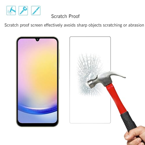 Image of Ailun 3 Pack Glass Screen Protector for Galaxy A25 5G[6.5 inch] + 3 Pack Camera Lens Protector, 0.33mm Ultra Clear Anti-Scratch Case Friendly