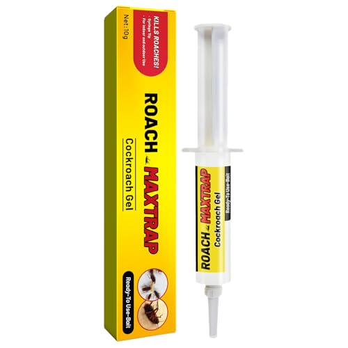 Powerful Cockroach Gel,Cockroach Killer Bait,Roach Trap Master,Eliminator for Toilet Bedroom Kitchen 10g