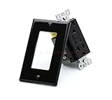 Paladin 20A GFCI GFI Receptacle Outlet w/ Wallplate & LED Indicator - UL Certified, Black, 20 Amp 125v (1 Pack)
